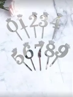バースデー 数字ケーキトッパーセット 0-9