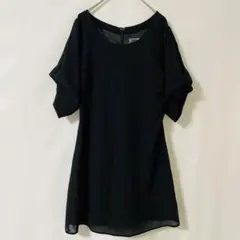 Rady レディー ボリュームスリーブ ミニワンピース 黒 M シフォン風