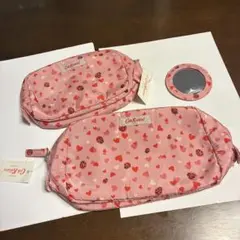 CathKidston ポーチ ピンク てんとう虫 キャスキッドソン 2個セット
