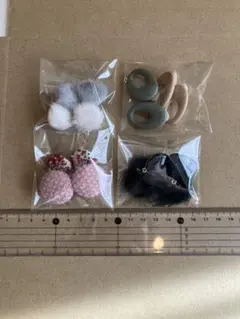 在庫処分♡ファー・アクリルイヤリング7個まとめ売り