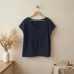 【美品】SLOBE IENA　スローブイエナ　2wayVネックブラウスのサムネイル