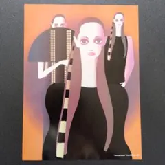 切り抜き　アート　ポスター　Ed.TSUWAKI　エドツワキ　女性　イラストのサムネイル