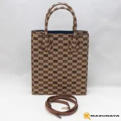 美品 モローパリ スイート ジュニア 2WAY ハンド ショルダーバック 茶 