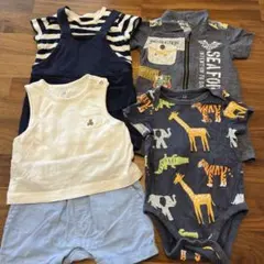 GAブラナンベア・動物　春夏半袖 他ユニクロ　ロンパース4枚枚セット