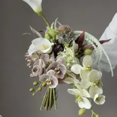 ウエディングブーケ　造花　個性的