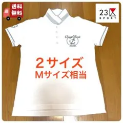 23区ゴルフ　半袖ポロシャツ　２サイズ(Ｍサイズ)　ホワイト　ゴルフ k11