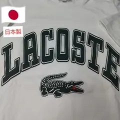 美品　日本製　ラコステ　LACOSTE ホワイト プリントTシャツ