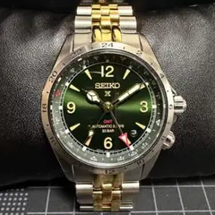 セイコー アルピニストGMT SBEJ005タイコノート製ジュビリーブレス付き