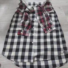 ZARA　チェックスカート　チェックシャツ