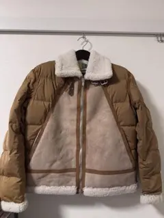 21年モデル モンクレール CURVAL ムートン レザー ダウン サイズ1 