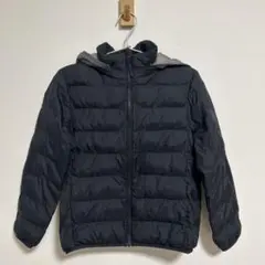 ユニクロ　ネイビー フード付き中綿コート