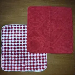 日本製　ラルフローレン　ハンドタオル　ウォッシュタオル　赤　マリン　チェックのサムネイル