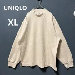 UNIQLO メンズ XL ブラッシュド ジャージー モックネックT 長袖