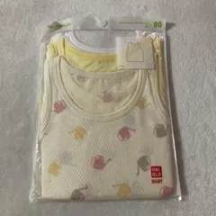ユニクロ　コットンメッシュタンクトップ　3p 80