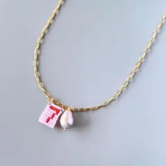 ナンバーチャーム バロックパール チェーンネックレス No.7 アレルギー対応