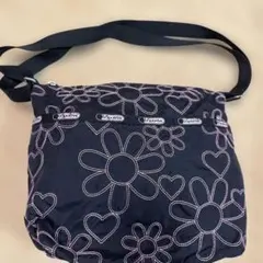 レスポートサック Uスポーツ 花刺繍 ショルダーバッグ 中型