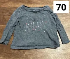 Baby GAP 長袖 ロンT カットソー グレー　70cm