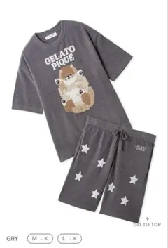 未開封 ジェラートピケ　ポメラニアン柄ジャガードプルオーバー セットアップ 犬柄