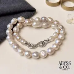 極美テリ✨淡水真珠 バロックパール ネックレス 2way 桜ピンク 18KGP 