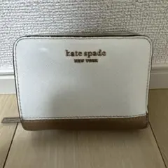 kate spade 二つ折り財布 ホワイト/ブラウン