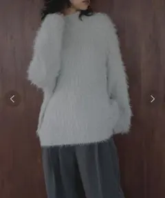 hellam ハイネックシャギーニット グレーのサムネイル