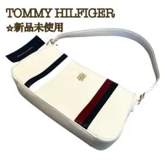 【新品】トミーヒルフィガー ショルダーバッグ 白 ハンドバッグ THロゴのサムネイル
