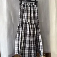 チェック柄 ロングスカート