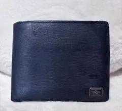【PORTER】ポーターカレント レザー 二つ折り財布 ブラックのサムネイル