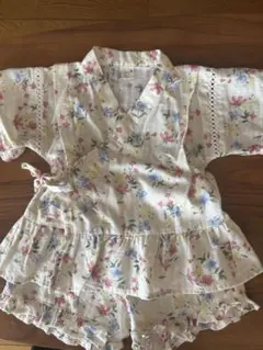 après les cours フラワープリント甚平 80