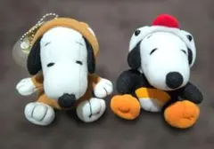 【2体セット】スヌーピー ぬいぐるみキーホルダー　マスコット