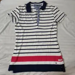 Tommy Hilfiger ボーダー ポロシャツ 半袖 Sサイズ