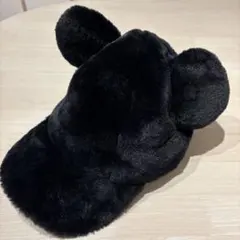 ディズニー ミッキー 帽子 ハット もこもこ 黒 ブラック