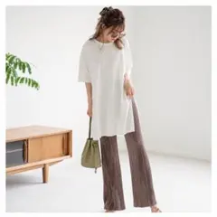 【新品・未使用】【GRL】プリーツストレートパンツのサムネイル