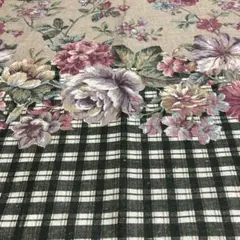 USA布　綿麻　ローズ