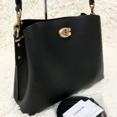 【未使用級】COACH ＊ ウィロウ バケット 2way レザーブラック