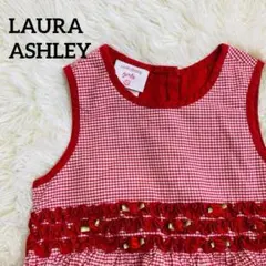 LAURA ASHLEY チェック柄ノースリーブワンピース