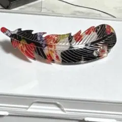 和柄　着物　羽髪飾り