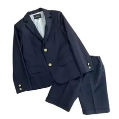 美品　グリーンレーベルリラクシング　セットアップスーツ　紺ブレ　金ボタン