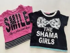 SHAMAシャマ サイズ80 Tシャツ 2枚セット ピンク・黒