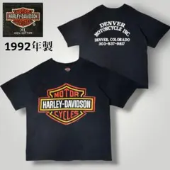90s USA製 ハーレーダビッドソン Tシャツ XL 短丈BOX ヴィンテージ