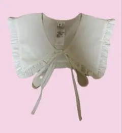 【最終値下げ】ホワイト フリル付き つけ襟