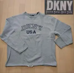 DKNY ボックスシルエット 短丈 スウェット 刺繍 古着 ヴィンテージ 90s