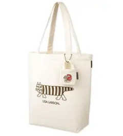 リサラーソン LISA LARSON 可愛い猫ミニバッグチャーム付き ねこトート