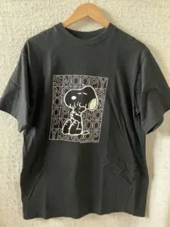 ◆美品ピーナッツスヌーピー PEANUTS SNOOPY半袖Tシャツブラック黒L