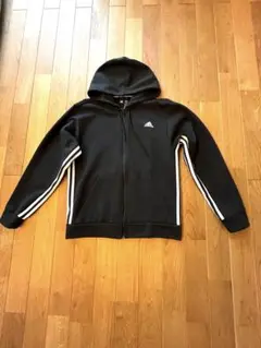 adidas ブラック パーカー Lサイズ