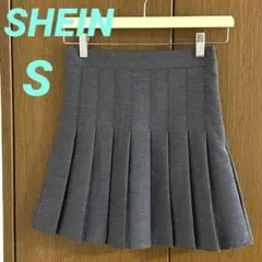 SHEIN シーイン グレー プリーツ ミニスカート