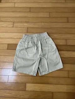 薄緑　ゴムウエスト ハーフパンツ