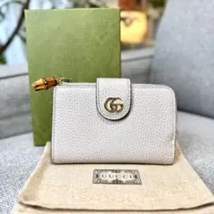GUCCI グッチ バンブー ダブルG ミディアム ウォレット 二つ折り財布