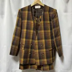 平成初期レトロスーツ☆ MILOMBRE☆セットアップ☆チェック☆美品