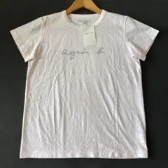 agnes b. ロゴ Tシャツ ピンク 即購入ありですのサムネイル